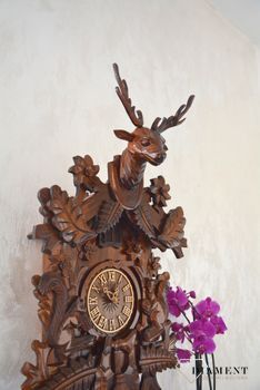 Zegar ścienny drewniany z kukułką Adler 24000-W1 to zegar z kolekcji zegarów z kukułką w kolorze ciemnego orzecha ✓Zegary ścienne✓Zegar z kukułką, prezent dla myśliwego, prezent dla leśnicze (5).JPG