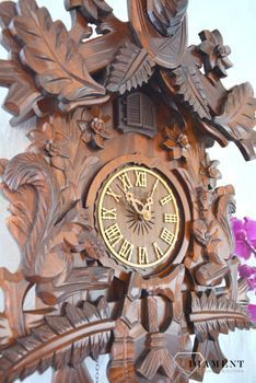 Zegar ścienny drewniany z kukułką Adler 24000-W1 to zegar z kolekcji zegarów z kukułką w kolorze ciemnego orzecha ✓Zegary ścienne✓Zegar z kukułką, prezent dla myśliwego, prezent dla leśnicze (7).JPG