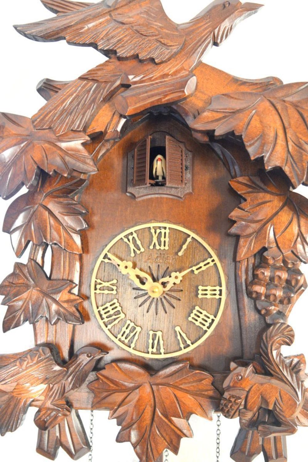 Zegar Adler 24009 W – drewniany zegar z kukułką, wahadłem i czujnikiem zmierzchu (7).JPG