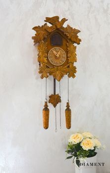 Zegar ścienny drewniany domek z kukułką Adler 24014D. Zegar z kolekcji zegarów z kukułką w kolorze dębu ✓Zegary ścienne✓Zegar z kukułką (4).JPG
