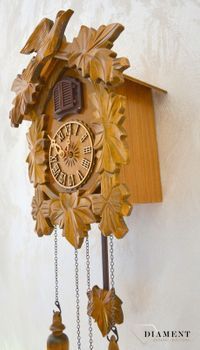 Zegar ścienny drewniany domek z kukułką Adler 24014D. Zegar z kolekcji zegarów z kukułką w kolorze dębu ✓Zegary ścienne✓Zegar z kukułką (8).JPG