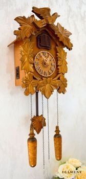 Zegar ścienny drewniany domek z kukułką Adler 24014D. Zegar z kolekcji zegarów z kukułką w kolorze dębu ✓Zegary ścienne✓Zegar z kukułką (9).JPG