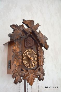 Zegar ścienny drewniany 'Jaskółka' domek z kukułką Adler 24014W zegar z kolekcji zegarów z kukułką w kolorze ciemnego orzecha ✓Zegary ścienne✓Zegar z kukułką ✓ Zegary szafkowe (10).JPG