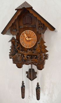 Zegar ścienny drewniany domek z kukułką Adler 24017W wenge. Zegar ścienny Adler.  (10).JPG