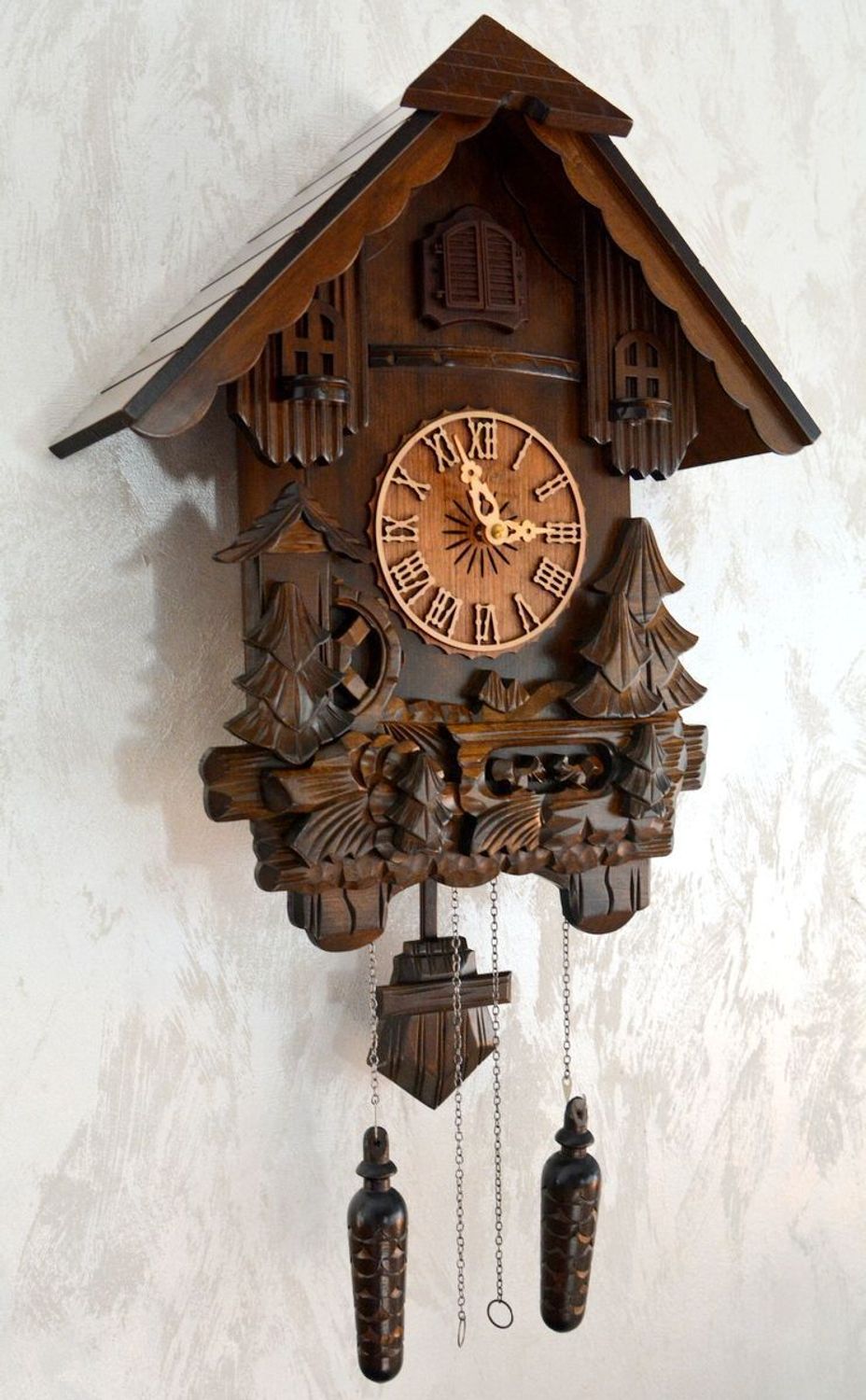 Zegar ścienny drewniany domek z kukułką Adler 24017W wenge. Zegar ścienny Adler.  (11).JPG