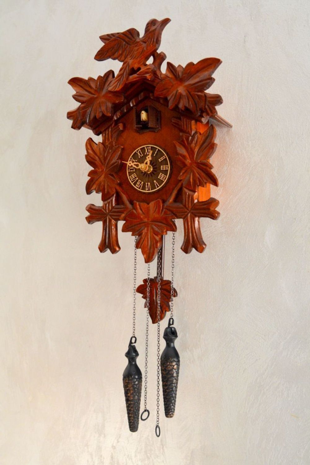 Zegar ścienny z kukułką Adler 24026W Wenge – Drewniany, Kwarcowy (2).JPG