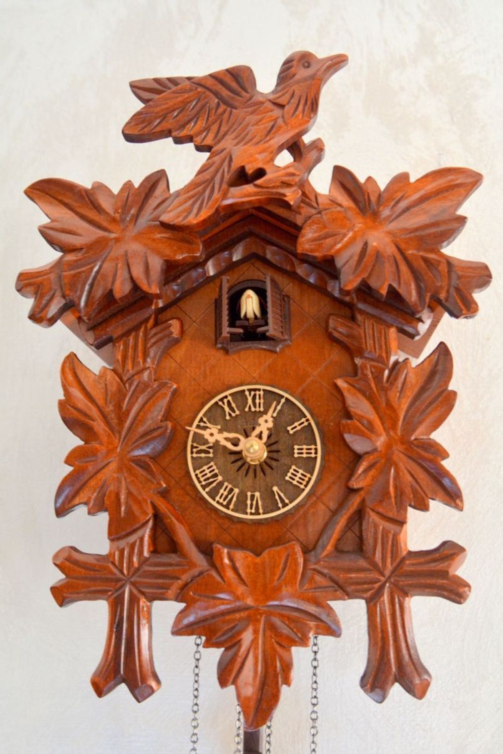 Zegar ścienny z kukułką Adler 24026W Wenge – Drewniany, Kwarcowy (2).JPG