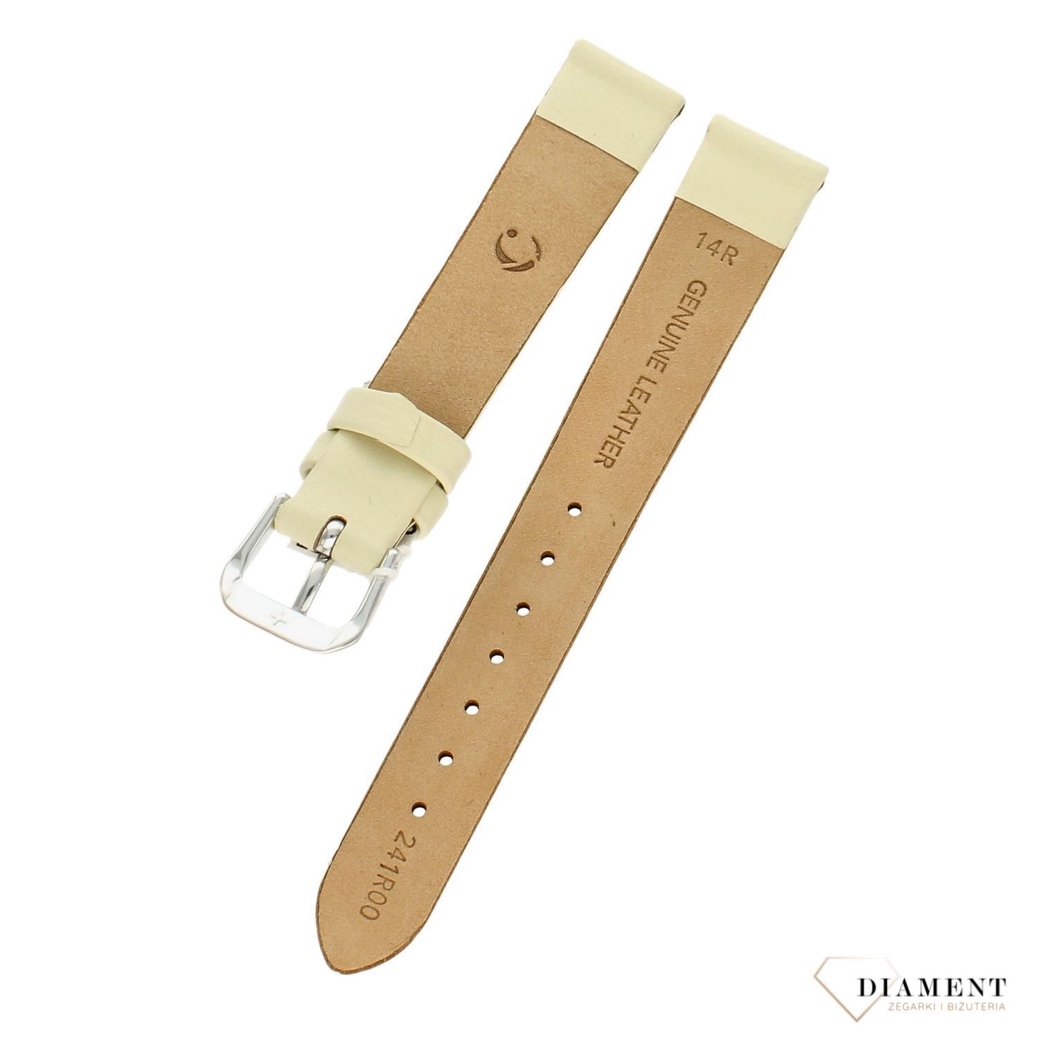Pasek do zegarka beżowy skórzany Condor 'Beżowy mat' 241R (1).jpg