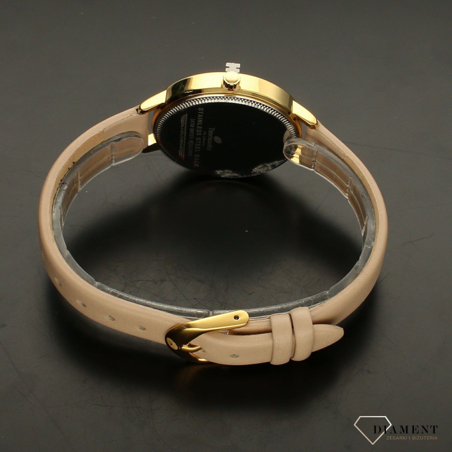 Zegarek damski na skórzanym pasku Timemaster 246-13 beżowy pasek. Zegarek damski na pasku. Zegarek ze srebrną tarczą. Zegarek damski na każdą okazję. Zegarek damski na pasku idealny na prezent. Zegarek damski Ti.jpg