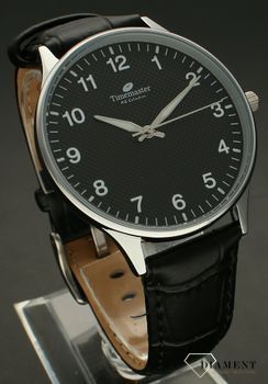 Zegarek męski  na czarnym pasku TIMEMASTER 251-2 z czytelna tarczą posiada wskazówki świecące w ciemności. Zegarek męski to dobry pomysł na  (1).jpg