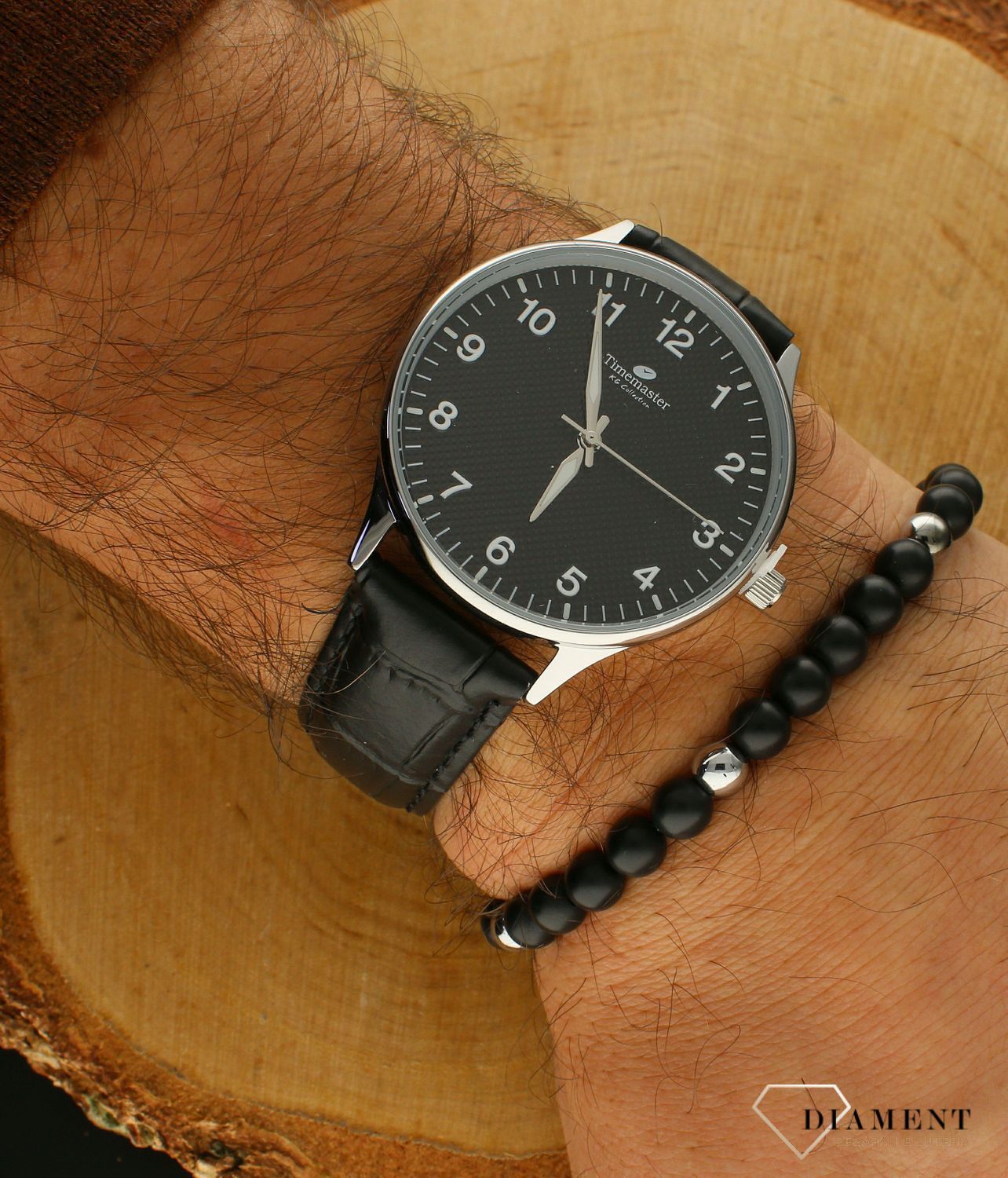 Zegarek męski na pasku TIMEMASTER 251-2 'Czarny Klasyk'.jpg