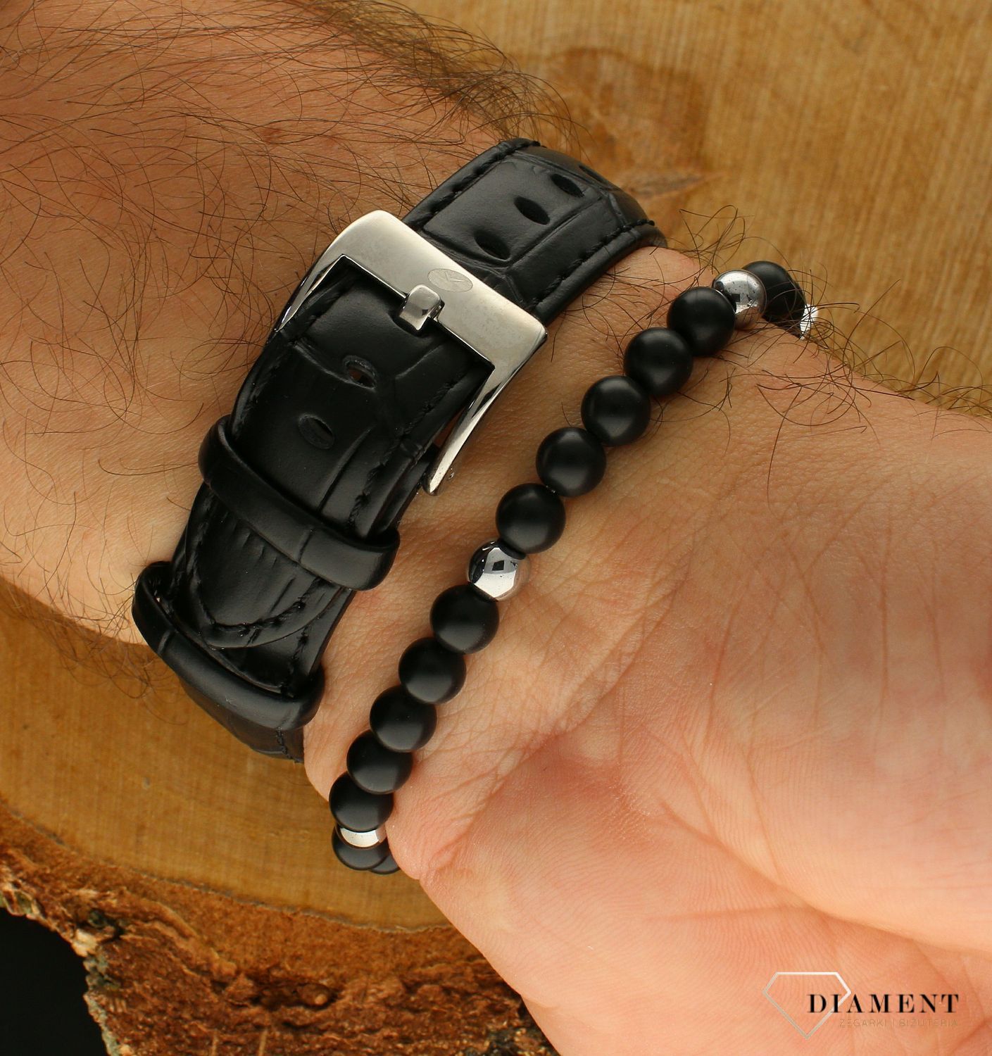 Zegarek męski na pasku TIMEMASTER 251-2 'Czarny Klasyk'.jpg