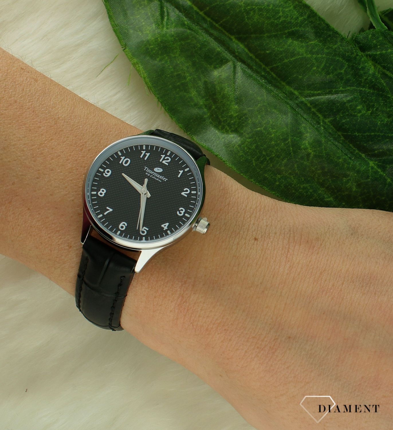Zegarek damski na pasku TIMEMASTER 254-2 'Czarny Klasyk'.jpg