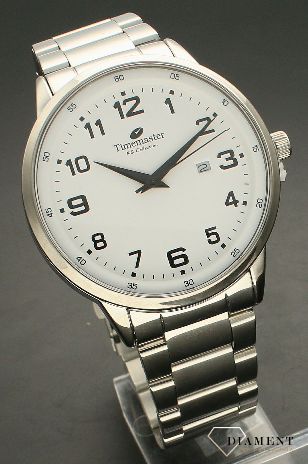 Zegarek męski na bransolecie TIMEMASTER 255-01 z datownikiem.jpg