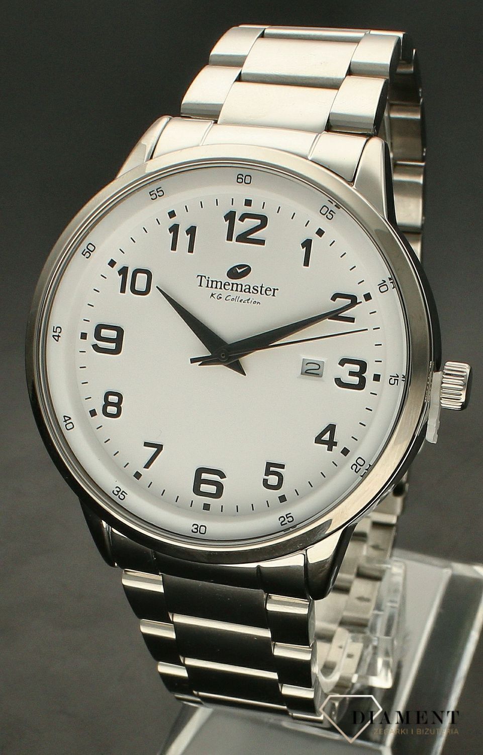 Zegarek męski na bransolecie TIMEMASTER 255-01 z datownikiem.jpg