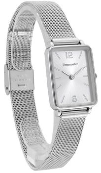 Zegarek Timemaster 259-01 z kwadratową tarczą i srebrną bransoletą. Mechanizm kwarcowy, szkło mineralne, wodoszczelność 3 ATM. Klasyczny i elegancki zegarek dla kobiet. 3 lata gwarancji.jpg