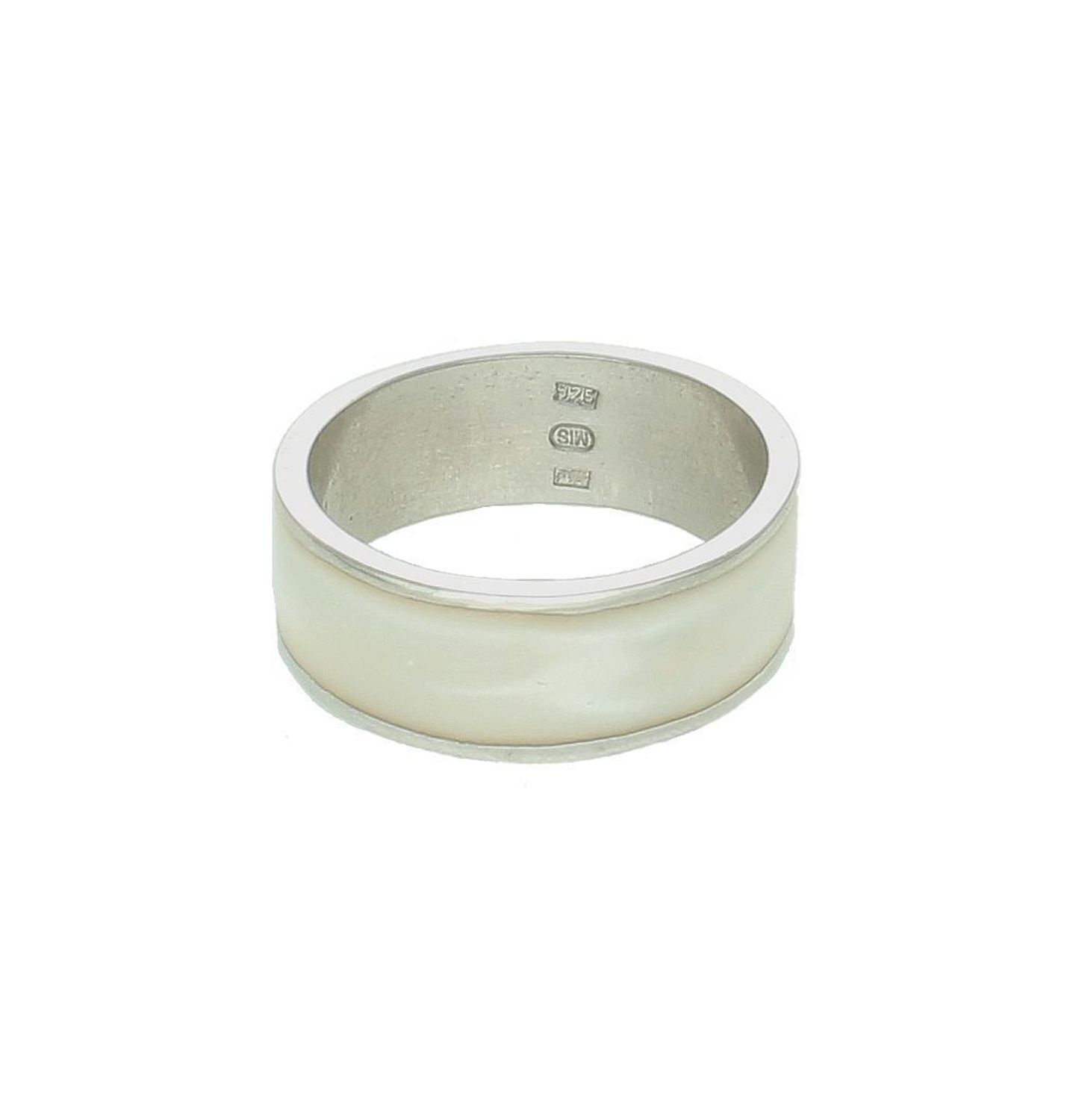 Srebrny pierścionek damski 925 obrączka ozdobiona masą perłową rozmiar 20 27012373. Srebrny pierścionek damski. Pierścionek srebrny dla kobiety na prezent..jpg