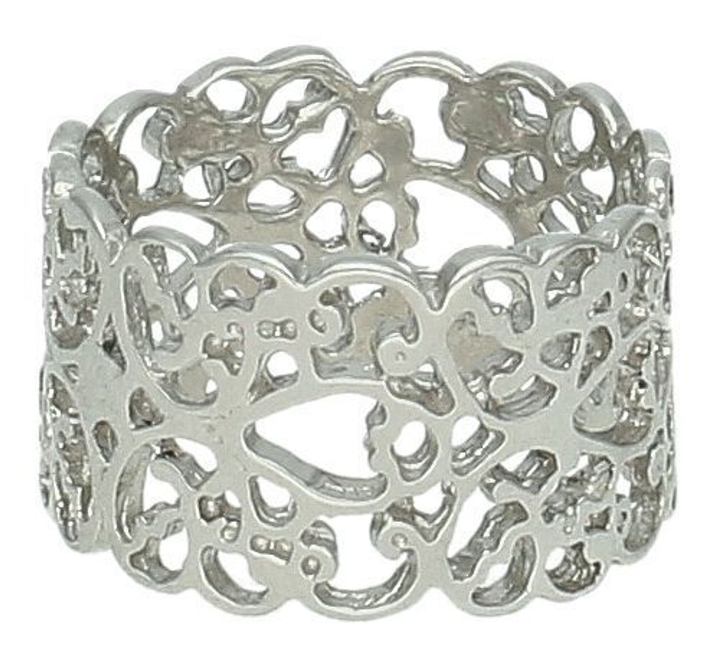 Pierścionek ażurowy srebrny próba 925, 27027530, Srebrny pierścionek wykonany z najwyższej jakości srebra o prostej formie. Idealny pomysł na prezent dla każdej kobiety 1.jpg