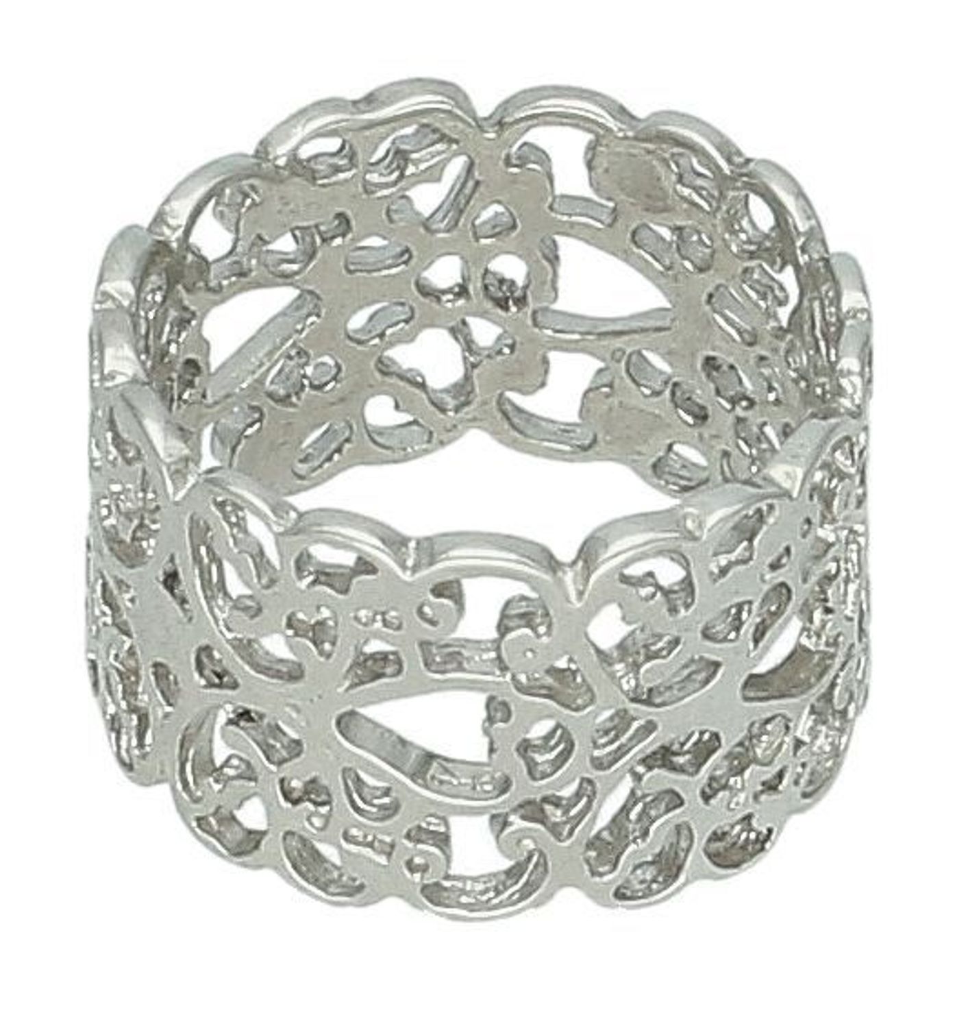 Pierścionek ażurowy srebrny próba 925, 27027530, Srebrny pierścionek wykonany z najwyższej jakości srebra o prostej formie. Idealny pomysł na prezent dla każdej kobiety 1.jpg