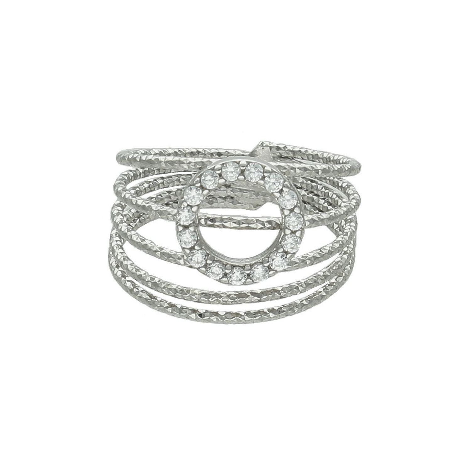 Srebrny pierścionek damski 925 szeroka obrączka z cyrkoniami rozmiar 14.jpg