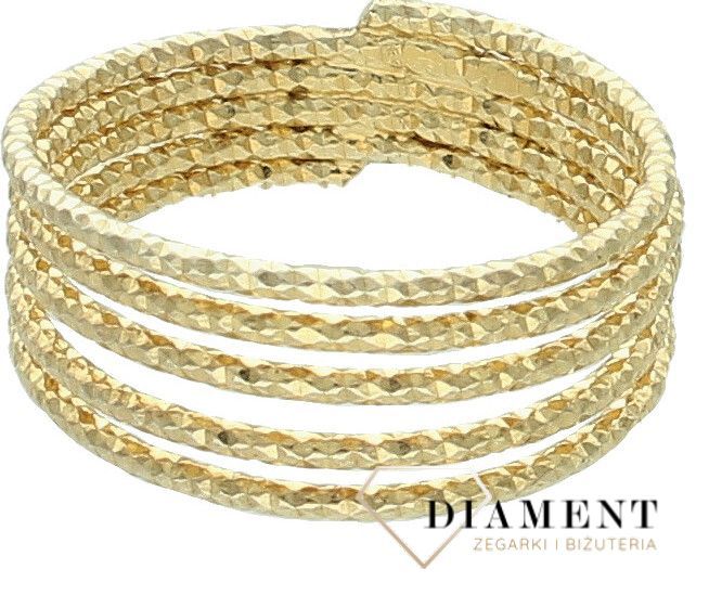 Srebrny pierścionek damski 925 pokryty złotem rozmiar 11 27033190. Srebrny pierścionek damski. Srebrny Pozłacany pierścionek damski na prezent. Pierścionek pozłacany szeroki. 1.jpg