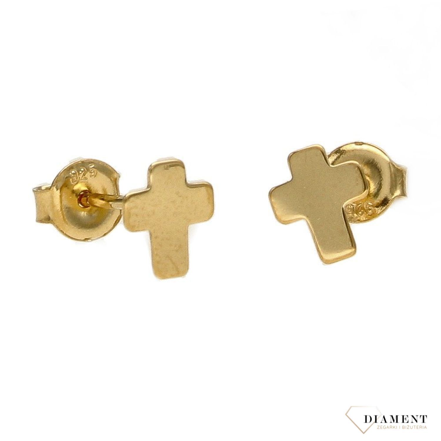 Srebrne kolczyki 925 pozłacane krzyże 271030020120.jpg
