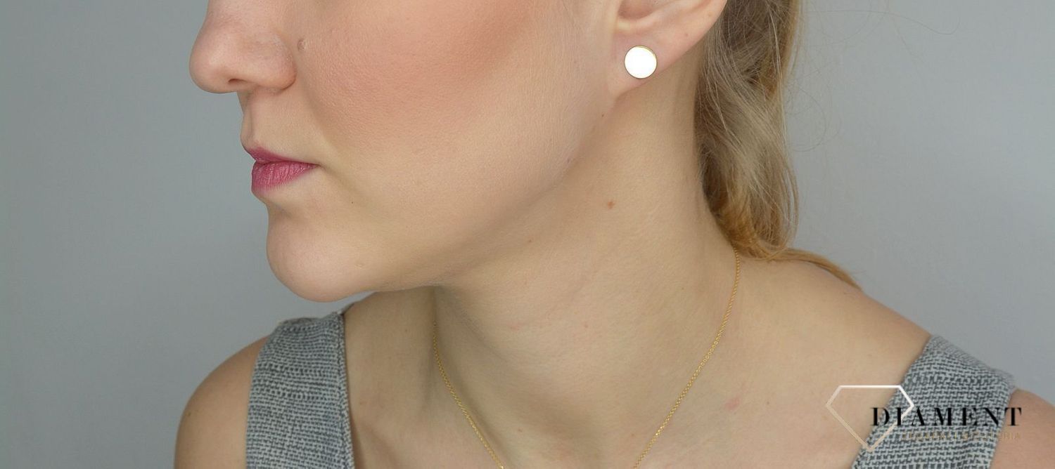 Srebrne kolczyki 925 pozłacane blaszki gładkie kółeczka 271030100210.jpg