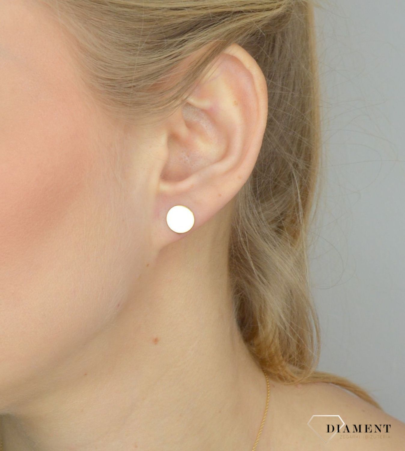 Srebrne kolczyki 925 pozłacane blaszki gładkie kółeczka 271030100210.jpg