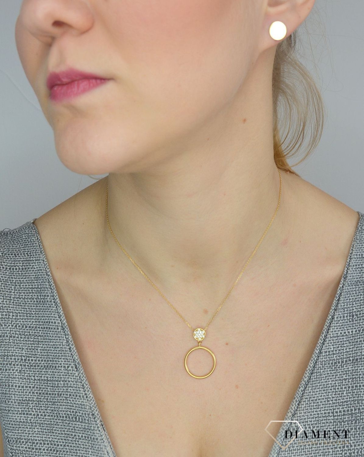 Srebrne kolczyki 925 pozłacane blaszki gładkie kółeczka 271030100210.jpg