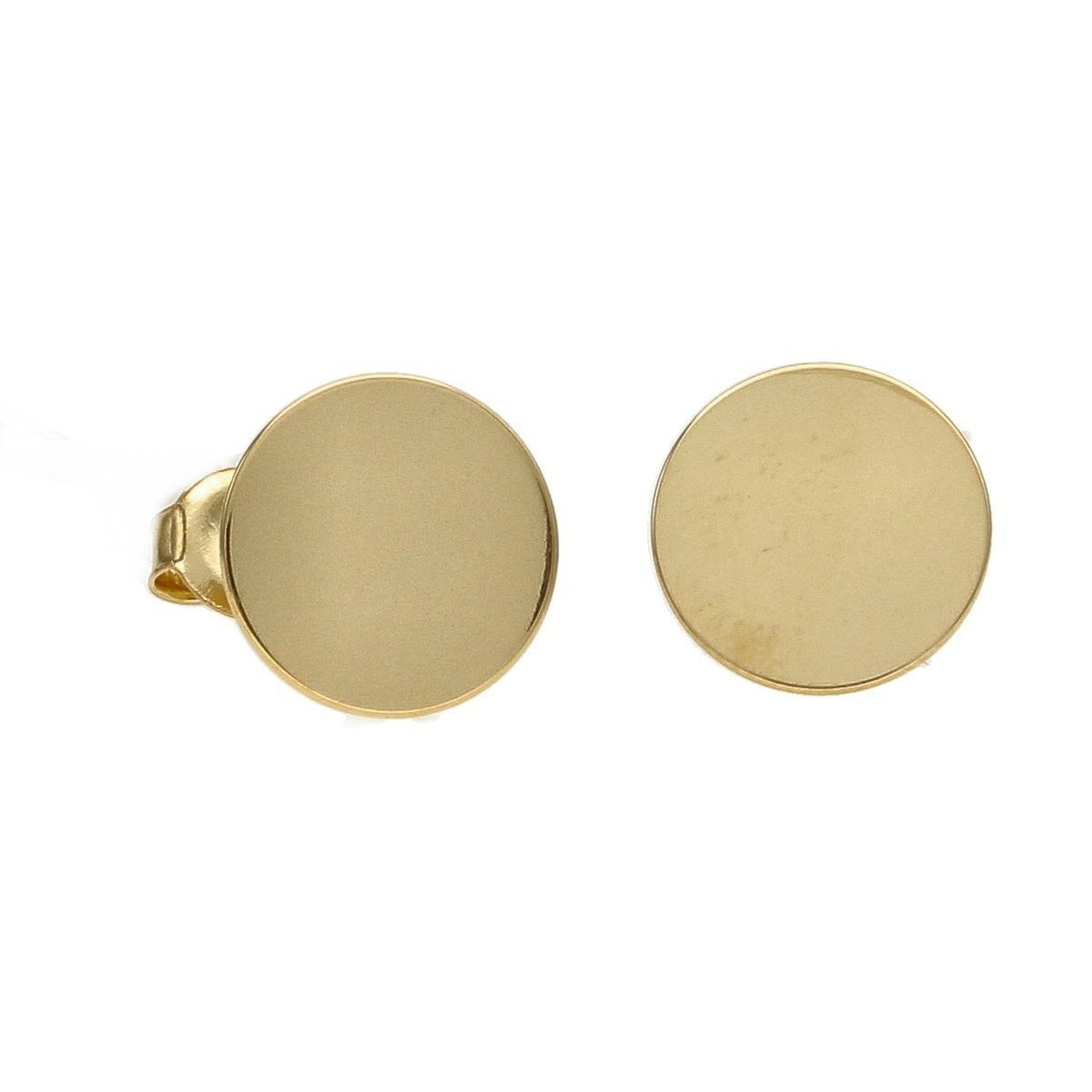 Srebrne kolczyki 925 pozłacane blaszki gładkie kółeczka 271030100210.jpg
