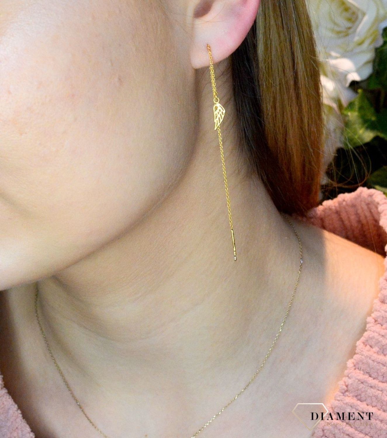 Kolczyki pozłacane  przeciągane skrzydełka  925 271030880180W.jpg