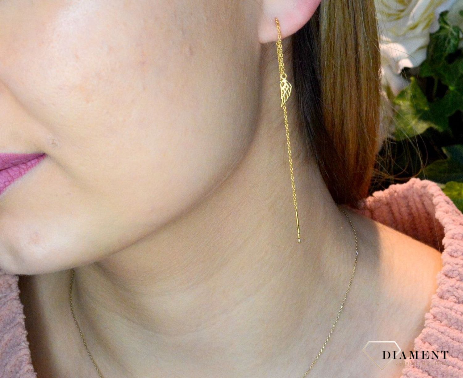 Kolczyki pozłacane  przeciągane skrzydełka  925 271030880180W.jpg