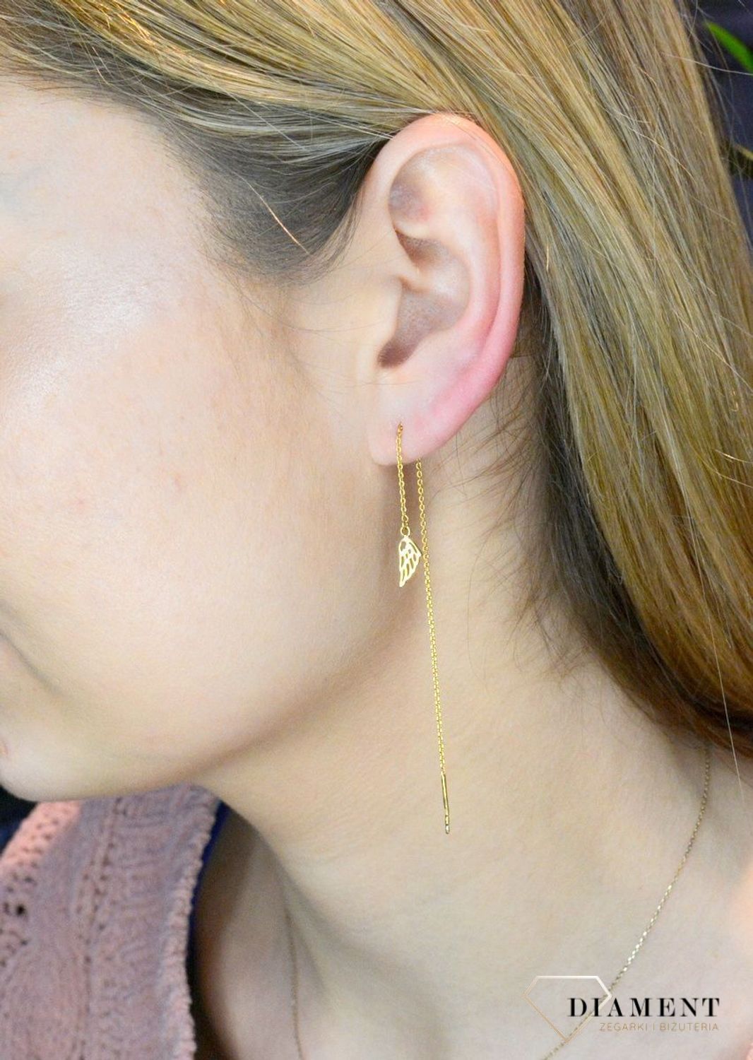 Kolczyki pozłacane  przeciągane skrzydełka  925 271030880180W.jpg