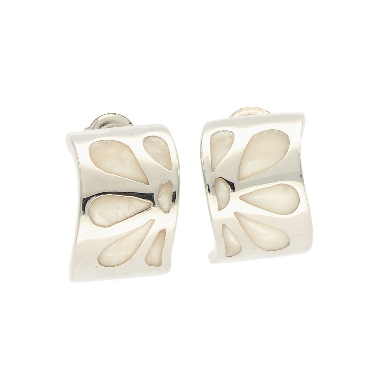 Kolczyki  srebrne z białą emalią 271123390460W. Kolczyki srebrne. Kolczyki z emalią. Kolczyki srebrne z białą emalią. Kolczyki srebrne idealne na prezent. Kolczyki srebrne artystyczne. Kolczyki Srebrne dla.jpg