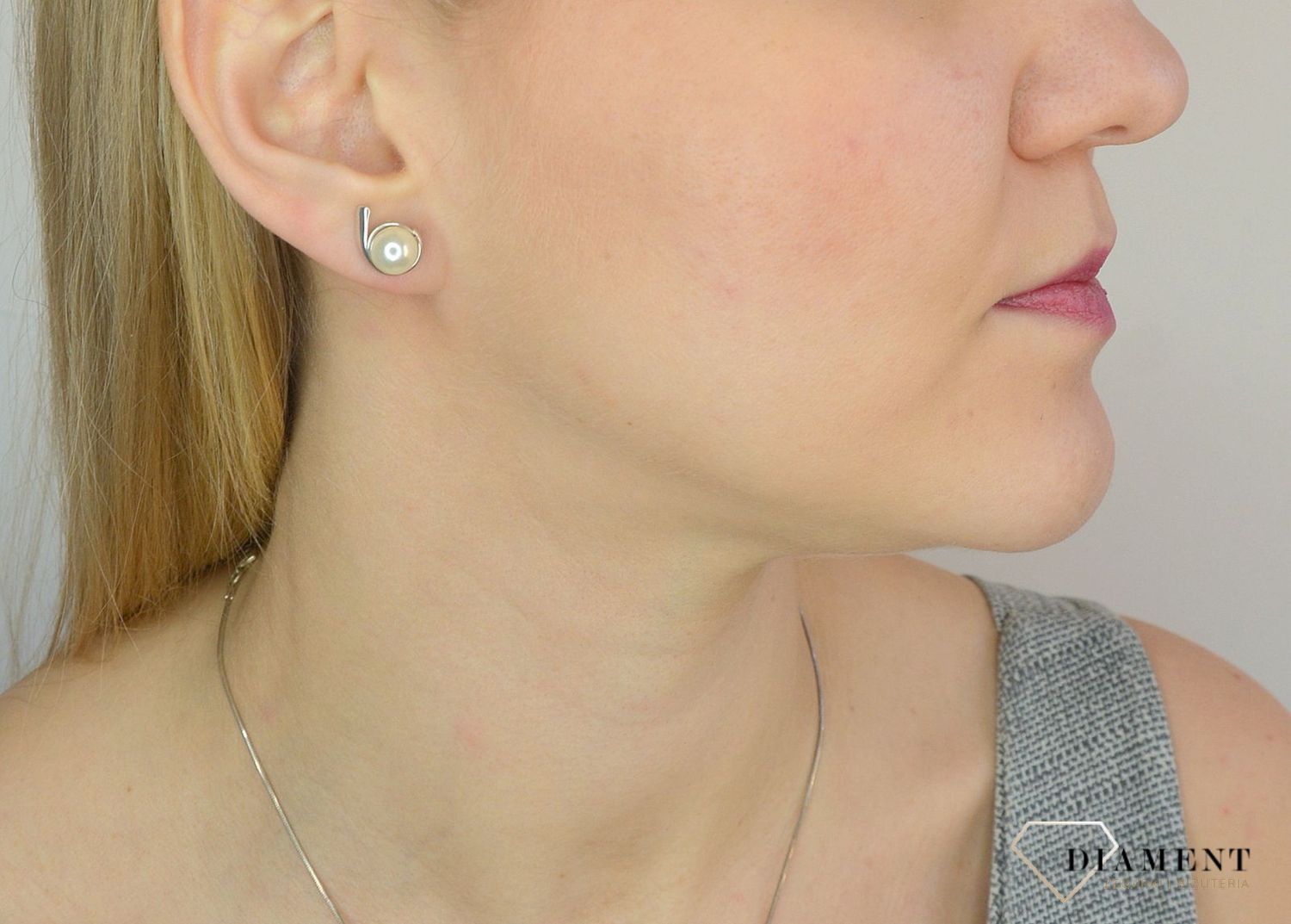 Srebrne kolczyki 925 srebro z perłą 271225800410.jpg