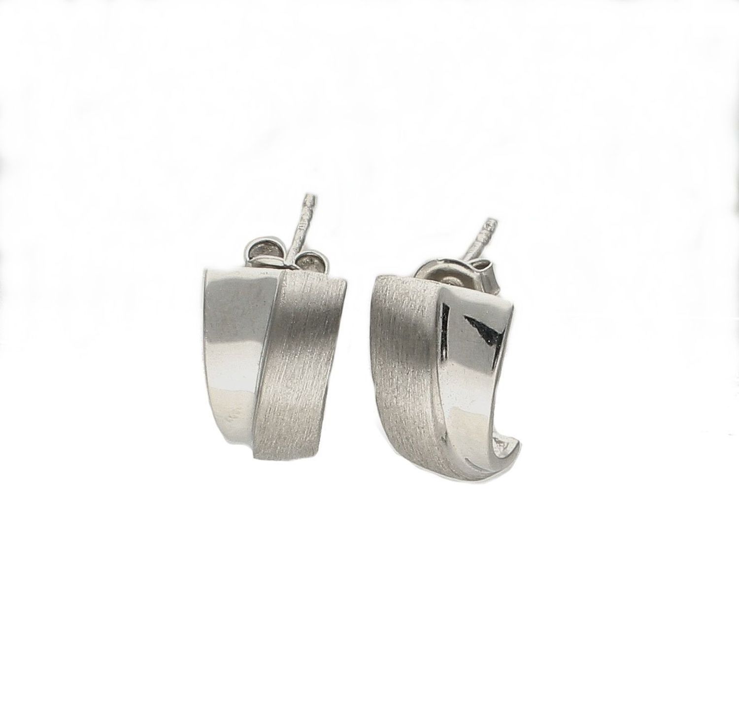 Kolczyki srebrne półmatowe wkrętki 271229720420.  Kolczyki srebrne. Kolczyki srebrne na sztyft. Kolczyki wkrętki. Kolczyki idealne na prezent. Kolczyki na każdą okazję..jpg