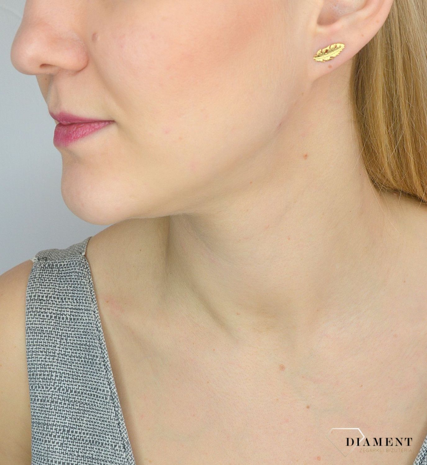 Srebrne kolczyki 925 pozłacane piórka 271230760210.jpg