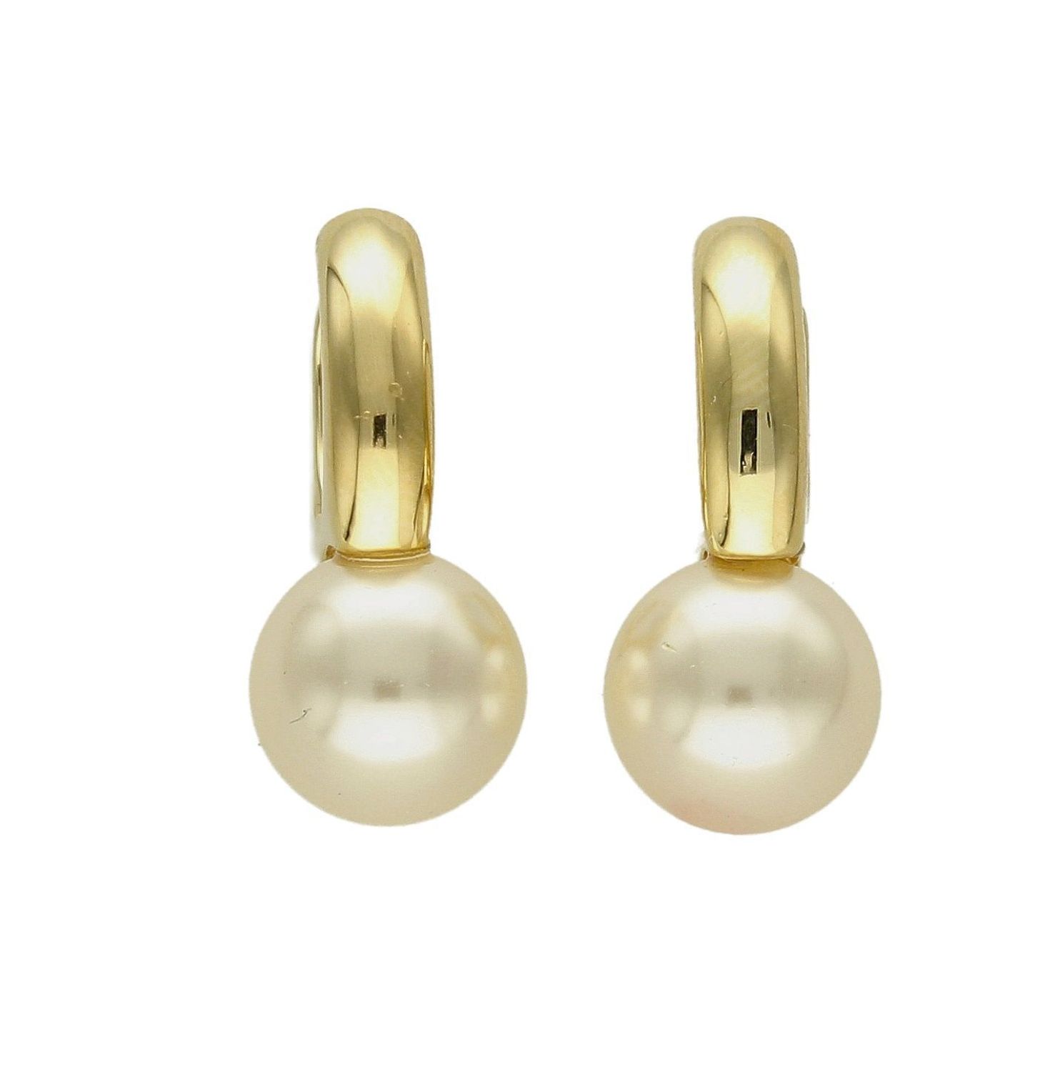 Kolczyki srebrne pozłacane z białą perłą 27123356B. Eleganckie, klasyczne kolczyki w formie kulek. Kolczyki zostały wykonane z najwyższej jakości srebra próby 925. Kolczyki perełki pozłacane. Kolczyki pozłacane srebrne idealne na pre.jpg