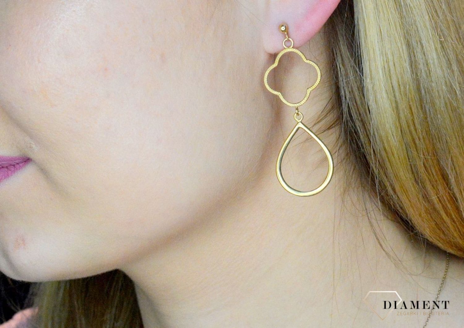 Kolczyki pozłacane  wiszące elementy  925 271235450460.jpg