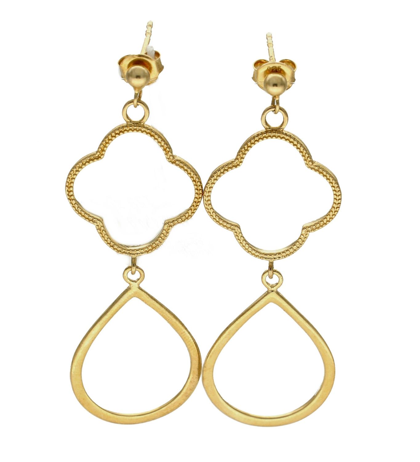 Kolczyki pozłacane  wiszące elementy  925 271235450460.jpg