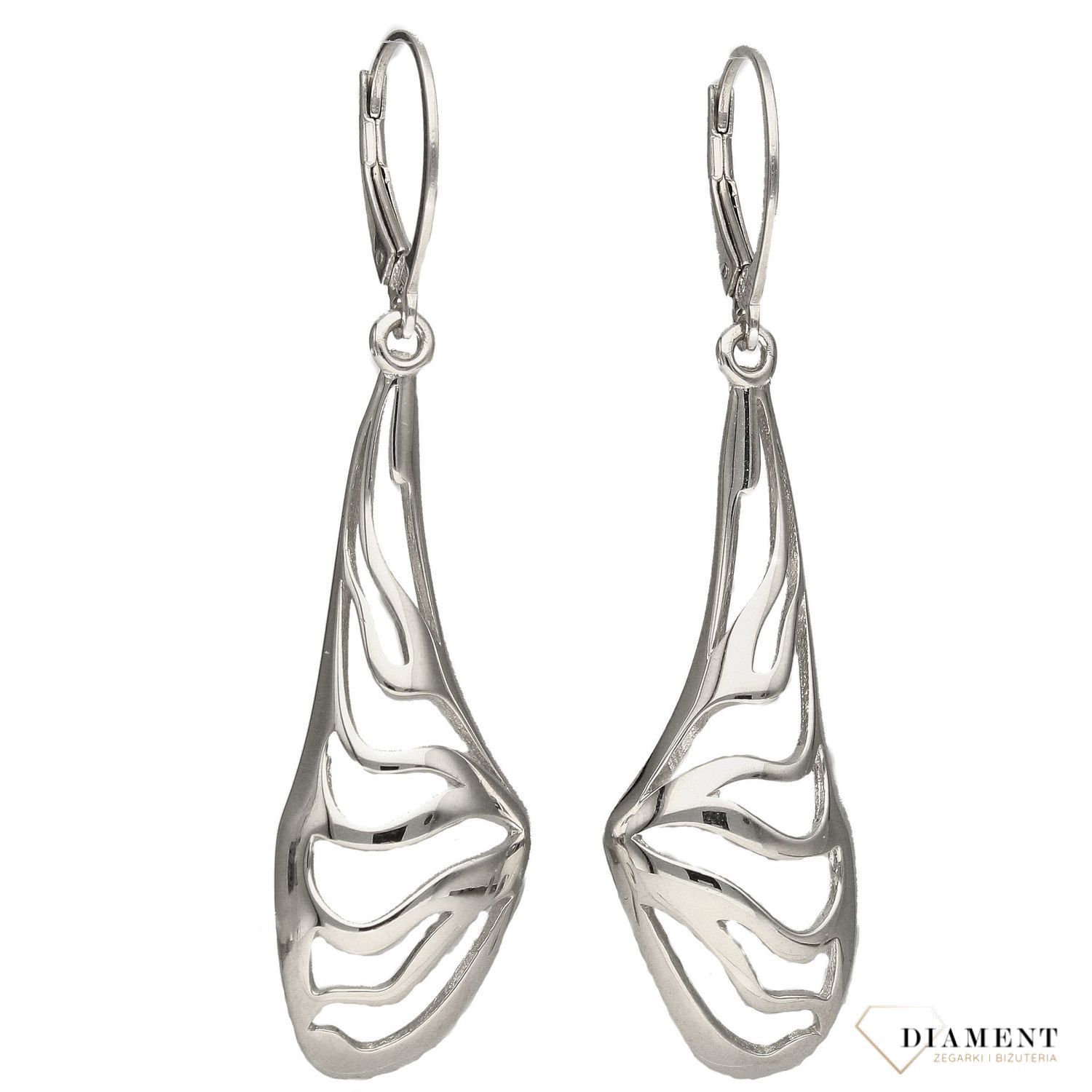 Kolczyki srebrne wiszące 'Asymetryczny design' 271271480590.jpg