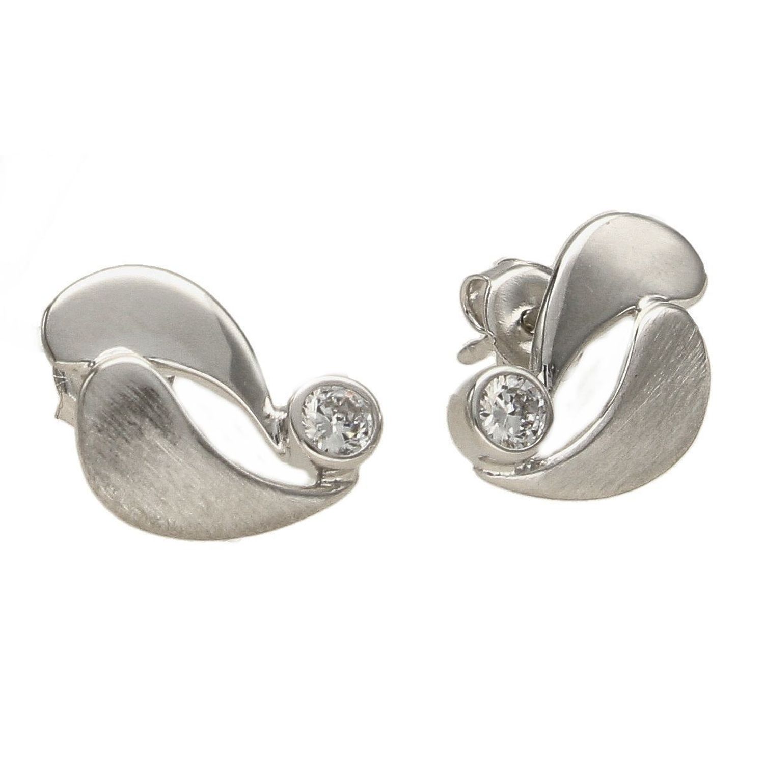 Srebrne kolczyki 925 matowe, błyszczące cyrkonia 271272430260.jpg