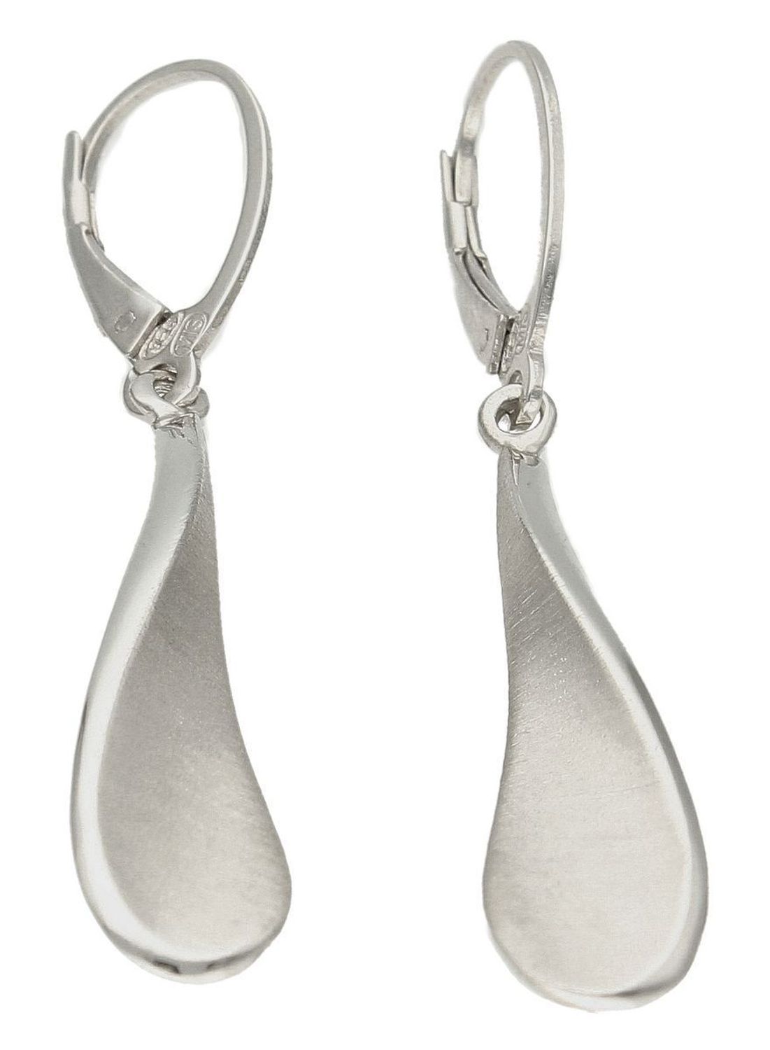 Kolczyki damskie  Satynowane sopelki  27127272 Srebrne kolczyki zapinane na ponadczasowe zapięcie angielskie, zostały wykonane z najwyższej jakości srebra próby 925. Idealny pomysł na prezent..jpg