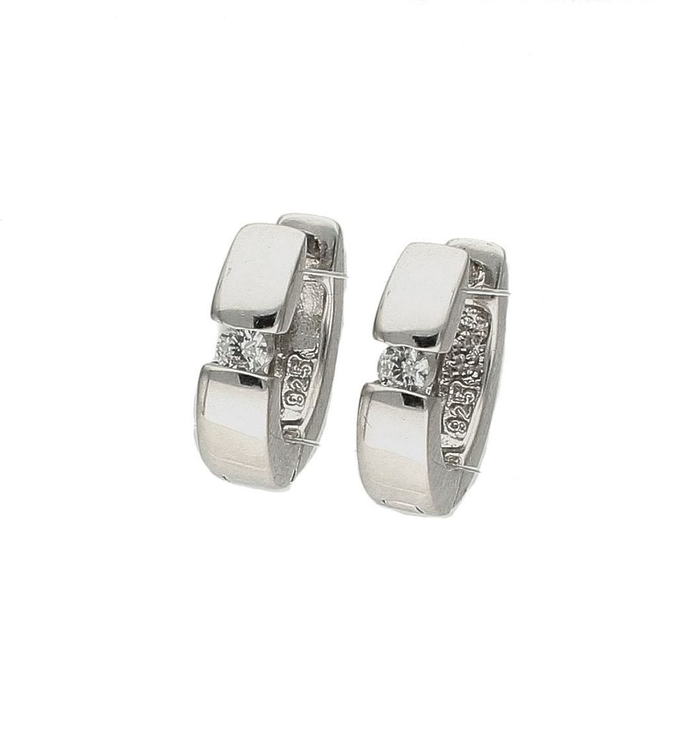 Kolczyki srebrne małe kółka z cyrkonią 271273060290.jpg