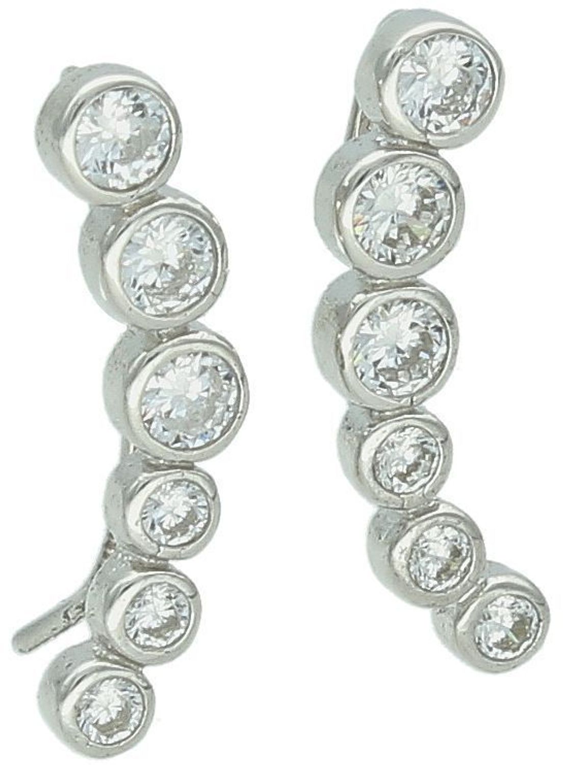 Kolczyki srebrne nausznice z białymi kamieniami 271273540270.jpg