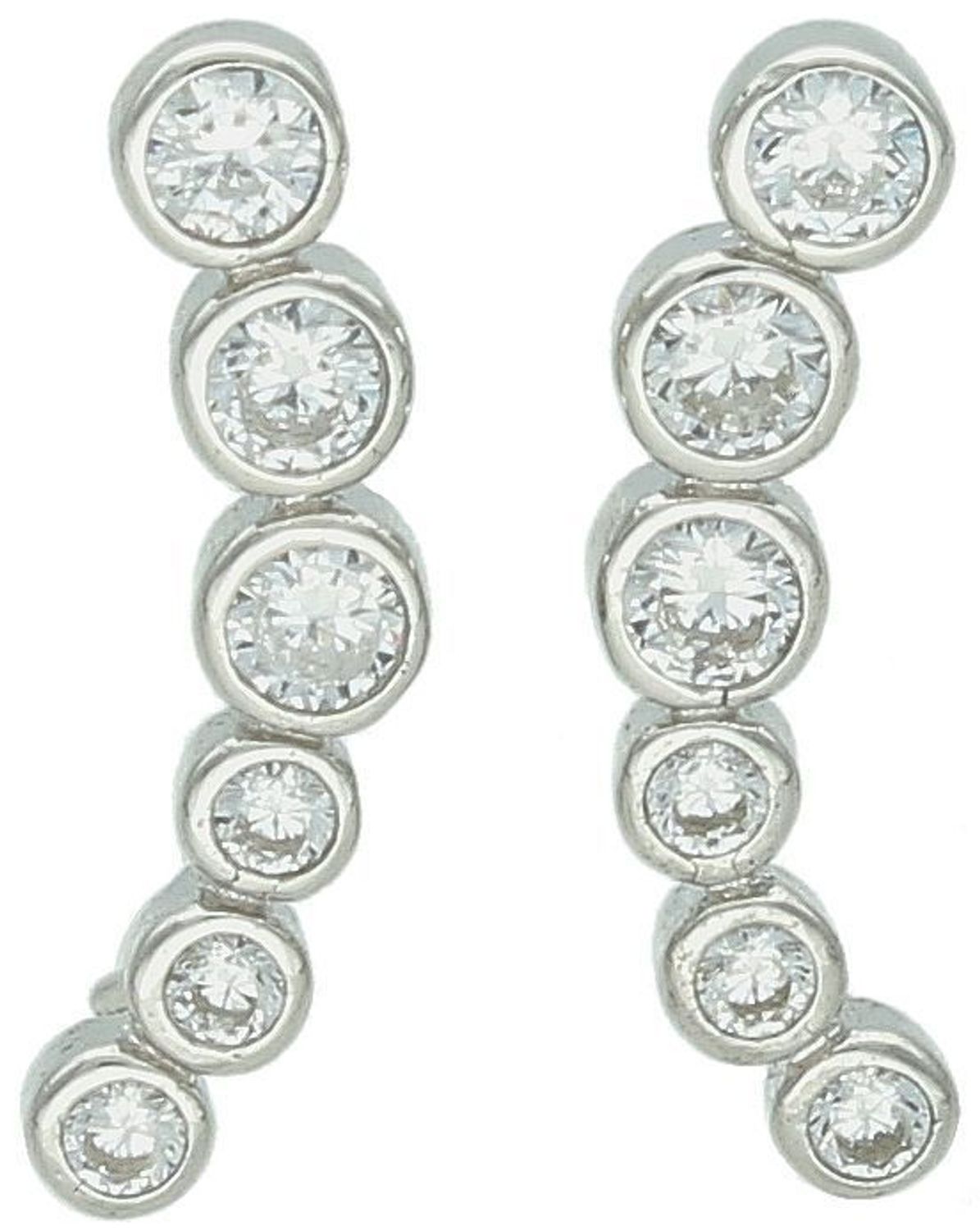 Kolczyki srebrne nausznice z białymi kamieniami 271273540270.jpg