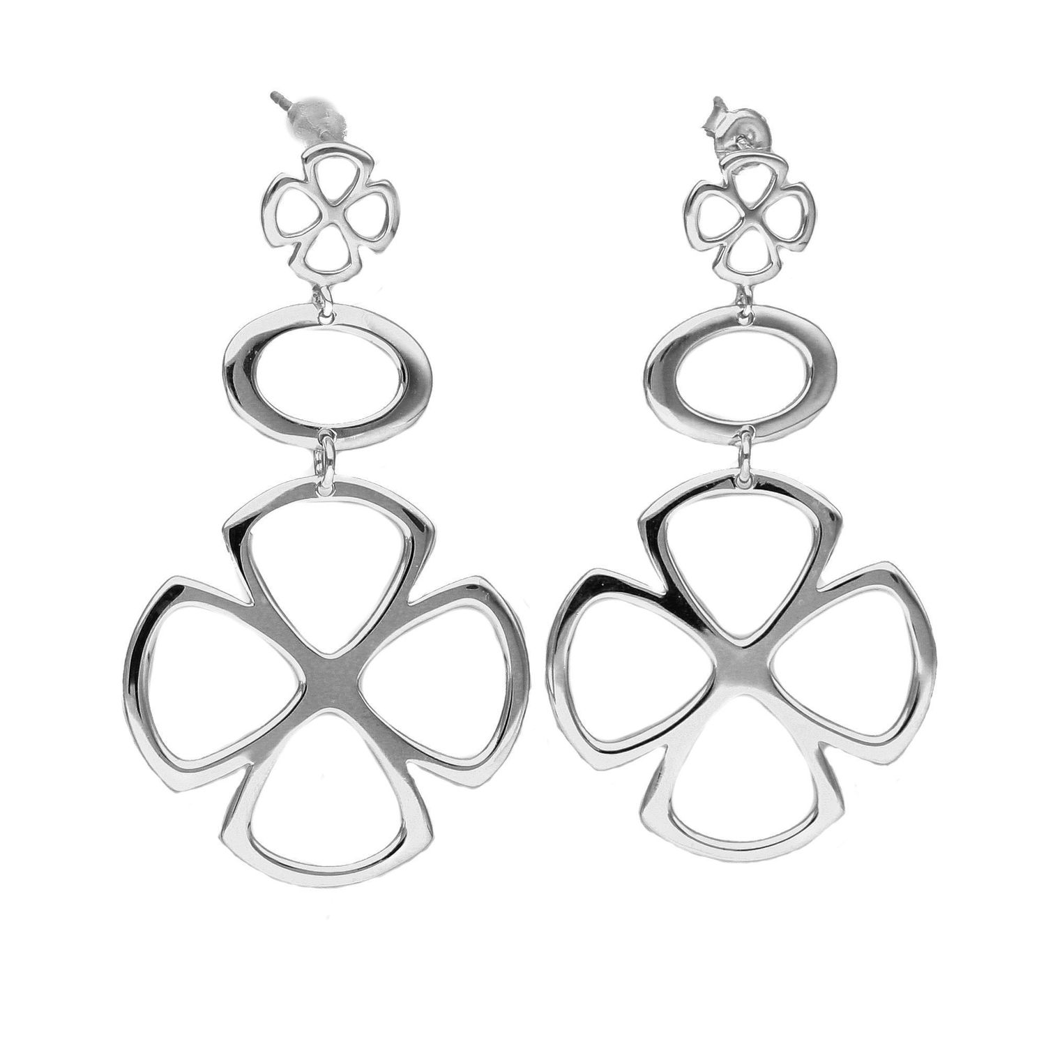 Srebrne kolczyki 925 wiszące kwiatki 271275150600.jpg