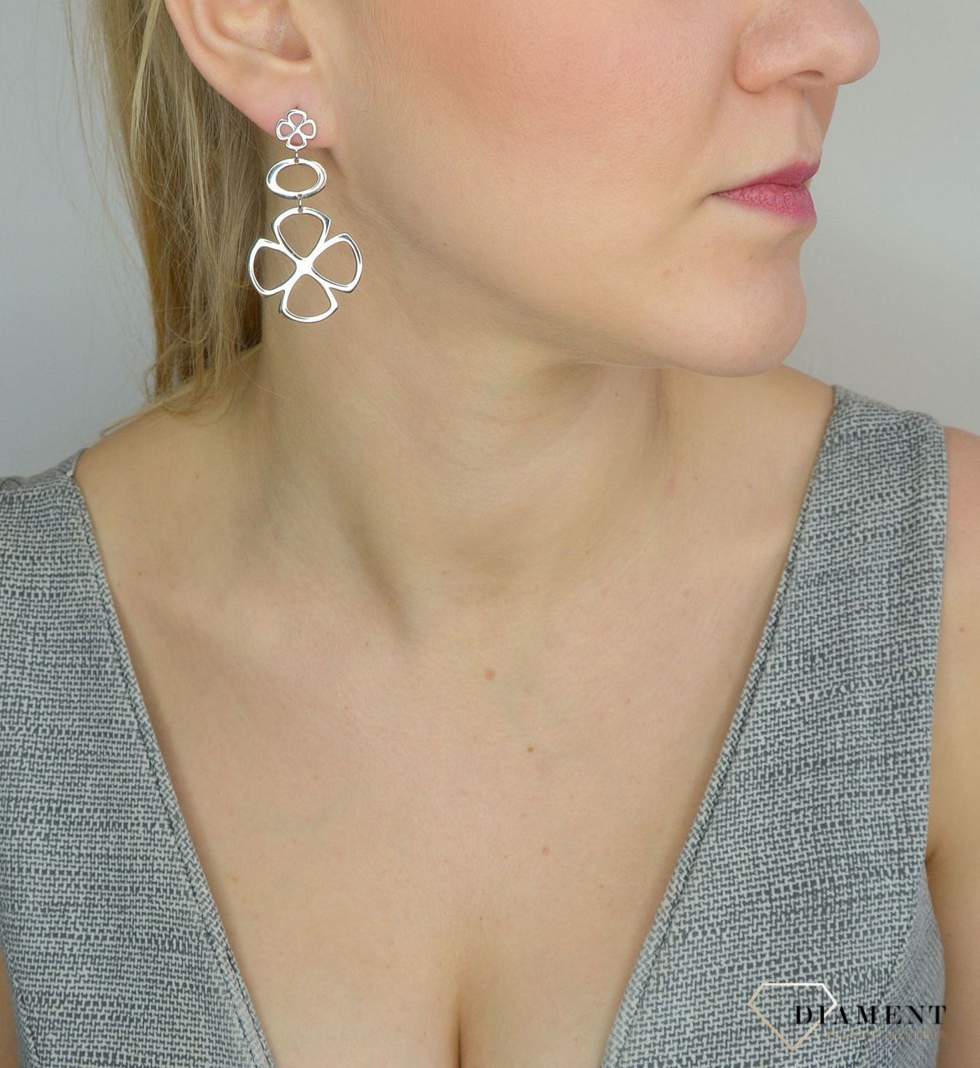 Srebrne kolczyki 925 wiszące kwiatki 271275150600.jpg