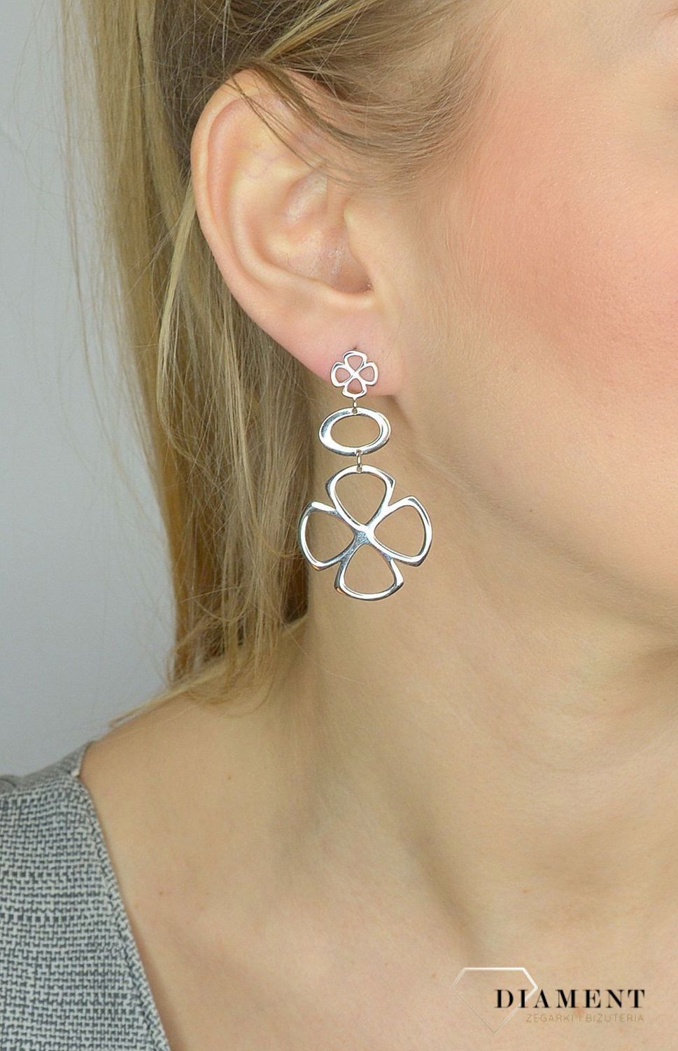 Srebrne kolczyki 925 wiszące kwiatki 271275150600.jpg