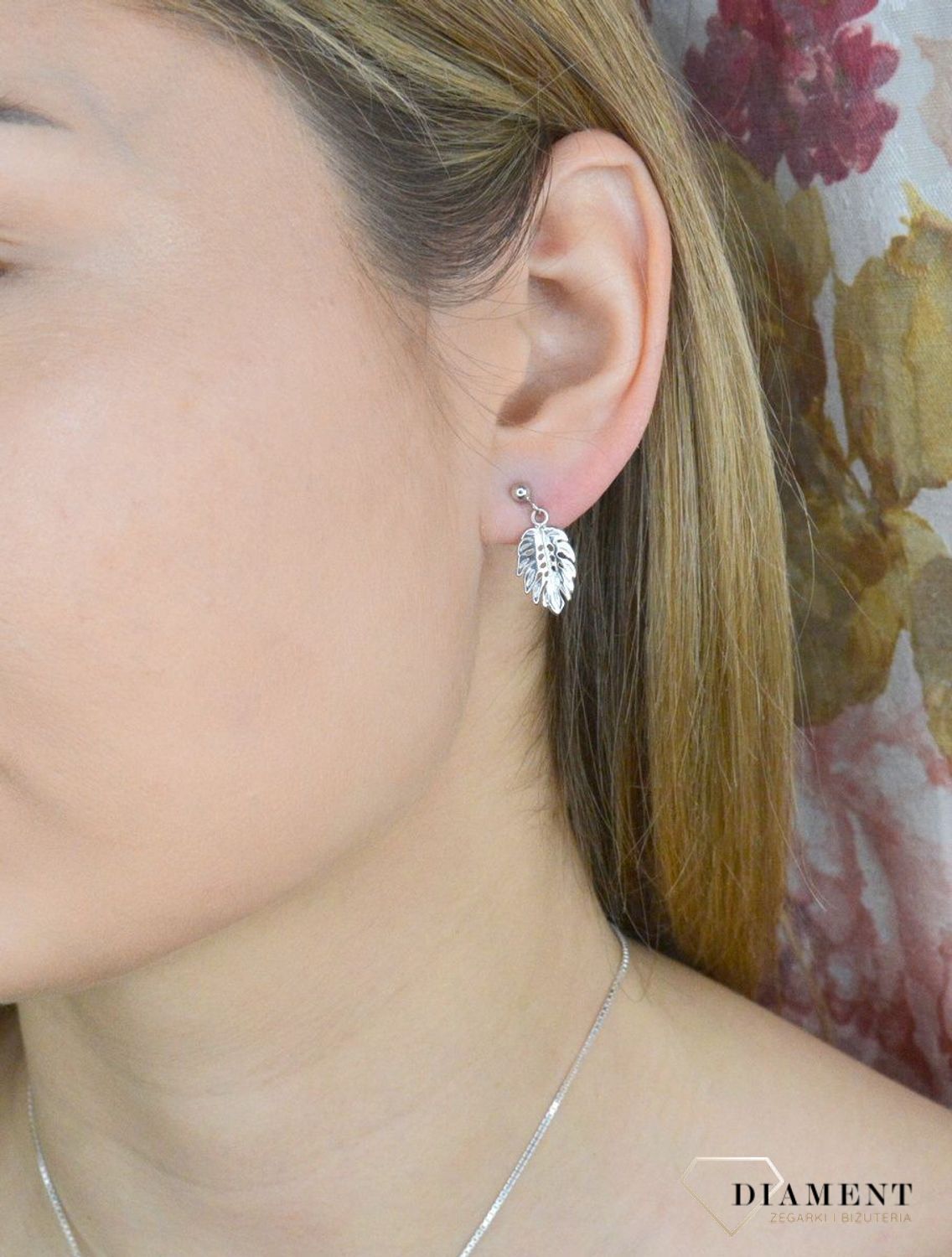 Kolczyki damskie  Liść Monstery  271275480230.jpg